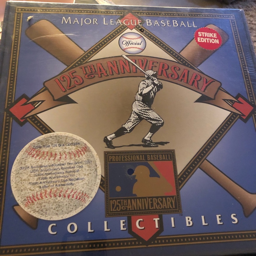 Major League Baseball 125th Anniversary Collectibles Box - Blue/Gold